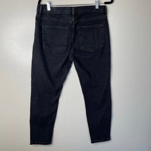 Everlane Mid Rise Ankle Jeans in Washed Black Denim Cropped Sz 31 - Picture 6 of 6